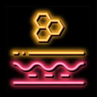 particle structure of cream neon glow icon illustration vector