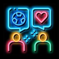 Soccer Fans Dialogue neon glow icon illustration vector