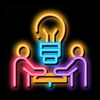 brain problem solving neon glow icon illustration vector