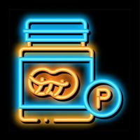 bottle of fats neon glow icon illustration vector