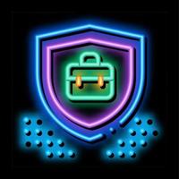 electronic data protection neon glow icon illustration vector