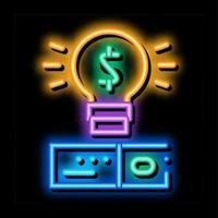 savvy data storage solution neon glow icon illustration vector