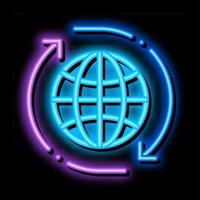 world internet network neon glow icon illustration vector