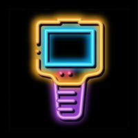 ammeter neon glow icon illustration vector