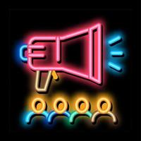 Loudspeaker neon glow icon illustration vector