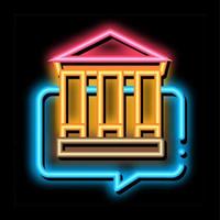 Story about Monument neon glow icon illustration vector