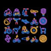 Bicycle Bike Details neon glow icon illustration vector