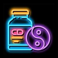 Sedative Pills neon glow icon illustration vector