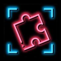 puzzle element neon glow icon illustration vector