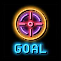 target goal neon glow icon illustration vector