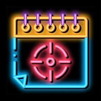 target on sheet neon glow icon illustration vector