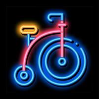 Penny Farthing neon glow icon illustration vector