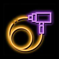 Bike Lock neon glow icon illustration vector
