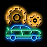 Car Gear Detail neon glow icon illustration vector