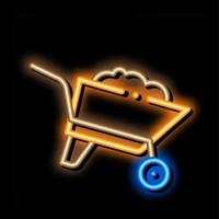 Construction Cart neon glow icon illustration vector