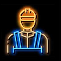 Mason Worker neon glow icon illustration vector