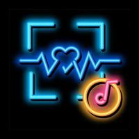 Effect of Music on Heart Outline Illustration vector