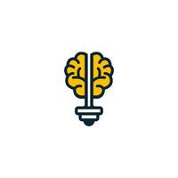 Brain Tree Vector Logo Template. Stylized tree logo made with brains.