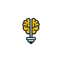 Brain Tree Vector Logo Template. Stylized tree logo made with brains.