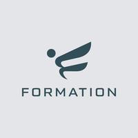 illustration vector graphic of abstract mark, letter mark, initial F, simple, modern, flat, sophisticated, logo design