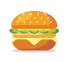 hamburger cartoon isolated vector illustration