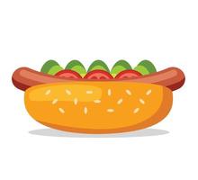 hot dog isolated vector illustration