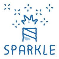 sparkle firework doodle icon hand drawn illustration vector