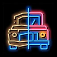 Crashed And Fixed neon glow icon illustration vector