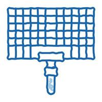 bbq grid doodle icon hand drawn illustration vector