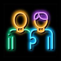 Human One Whole neon glow icon illustration vector