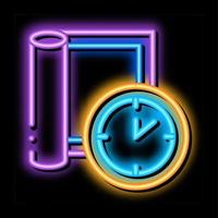 carpet cleaning timeout neon glow icon illustration vector