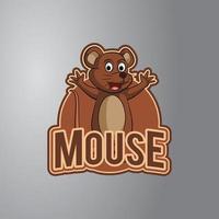 Mouse Illustration Design Badge vector