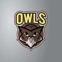 Owl Illustration Design Badge vector