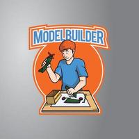 Modelling Toy Builder Design Badge vector