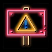 Warning Nameplate neon glow icon illustration vector