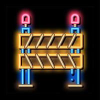 Road Barrier neon glow icon illustration vector