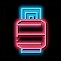 Metallic Barrel neon glow icon illustration vector