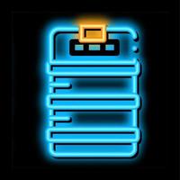 Metal Keg Barrel neon glow icon illustration vector