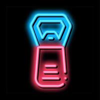 Bottle Cap Opener neon glow icon illustration vector