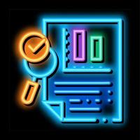 File Infographic Research neon glow icon illustration vector