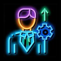 Human Productivity Growth neon glow icon illustration vector