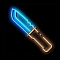 Hunting Knife neon glow icon illustration vector