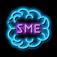 Human Brain Sme Business neon glow icon illustration vector