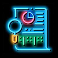 Statistician File Research neon glow icon illustration vector