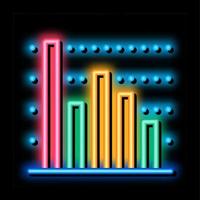 Statistician Infographic neon glow icon illustration vector