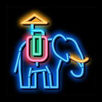 Elephant For Excursions neon glow icon illustration vector