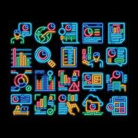 Statistician Assistant neon glow icon illustration vector