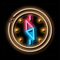 Navigational Compass Tool neon glow icon illustration vector