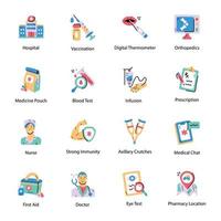 Pack of Medical Hand Drawn Icons vector
