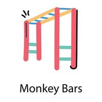 Trendy Monkey Bars vector